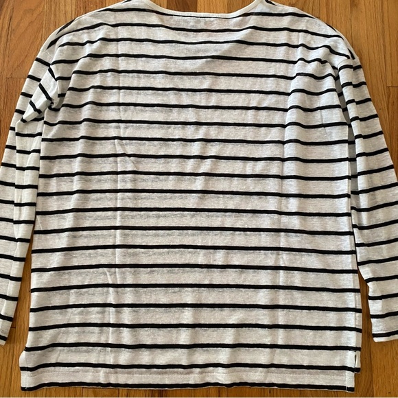 Vince 100% Linen Oversized Long Sleeve Top - Picture 5 of 5